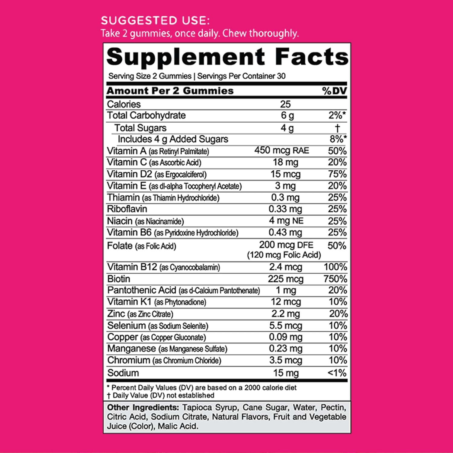 Goli Women's Multi Gummies - Complete Daily Multivitamin with All 13 Essential Vitamins, Biotin, Zinc - Supports Hair, Skin, Nails, Immune System - Vegan, Non-GMO - 60 Count (2 Pack)