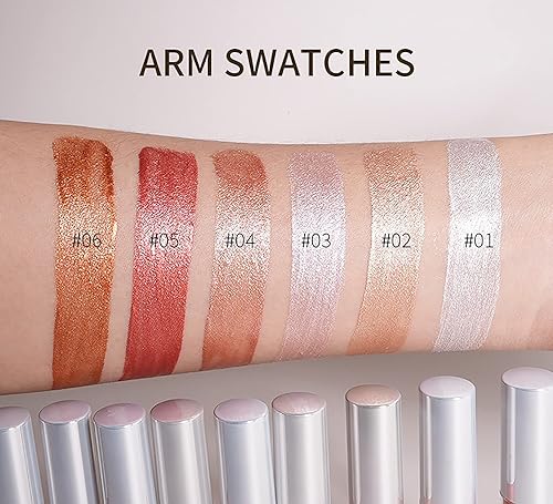 Miniatura 3 de Sombra de ojos con purpurina líquida, sombra de ojos en crema brillante, secado rápido, antiadherente, mezclable, de larga duración, iluminador,