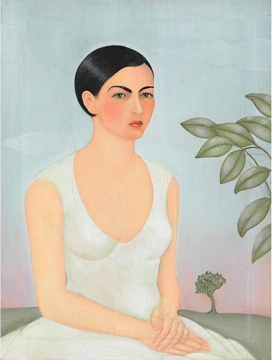 ArtDirect Portrait of Cristina, My Sister (1928) Unframed Art Print Giclee Poster by Frida Kahlo - Ready for Framing with Customization Sizes 8x10, 11x14, 15x20, 24x32, 36x48 and 45x60 inches