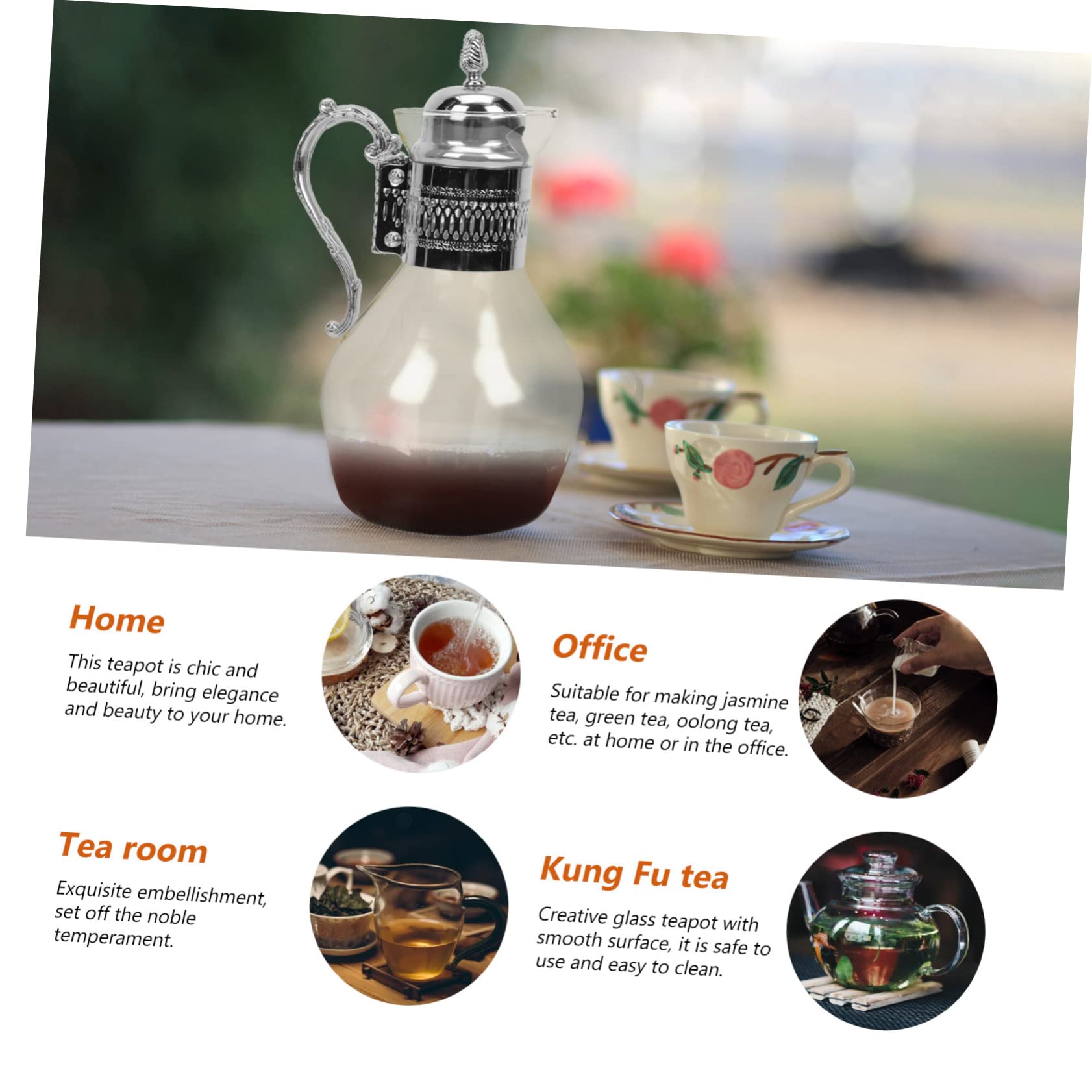DOITOOL Cafetera de Estilo Europeo Cafetera Calentable para Uso Doméstico y Restaurantes Tapa de Vidrio