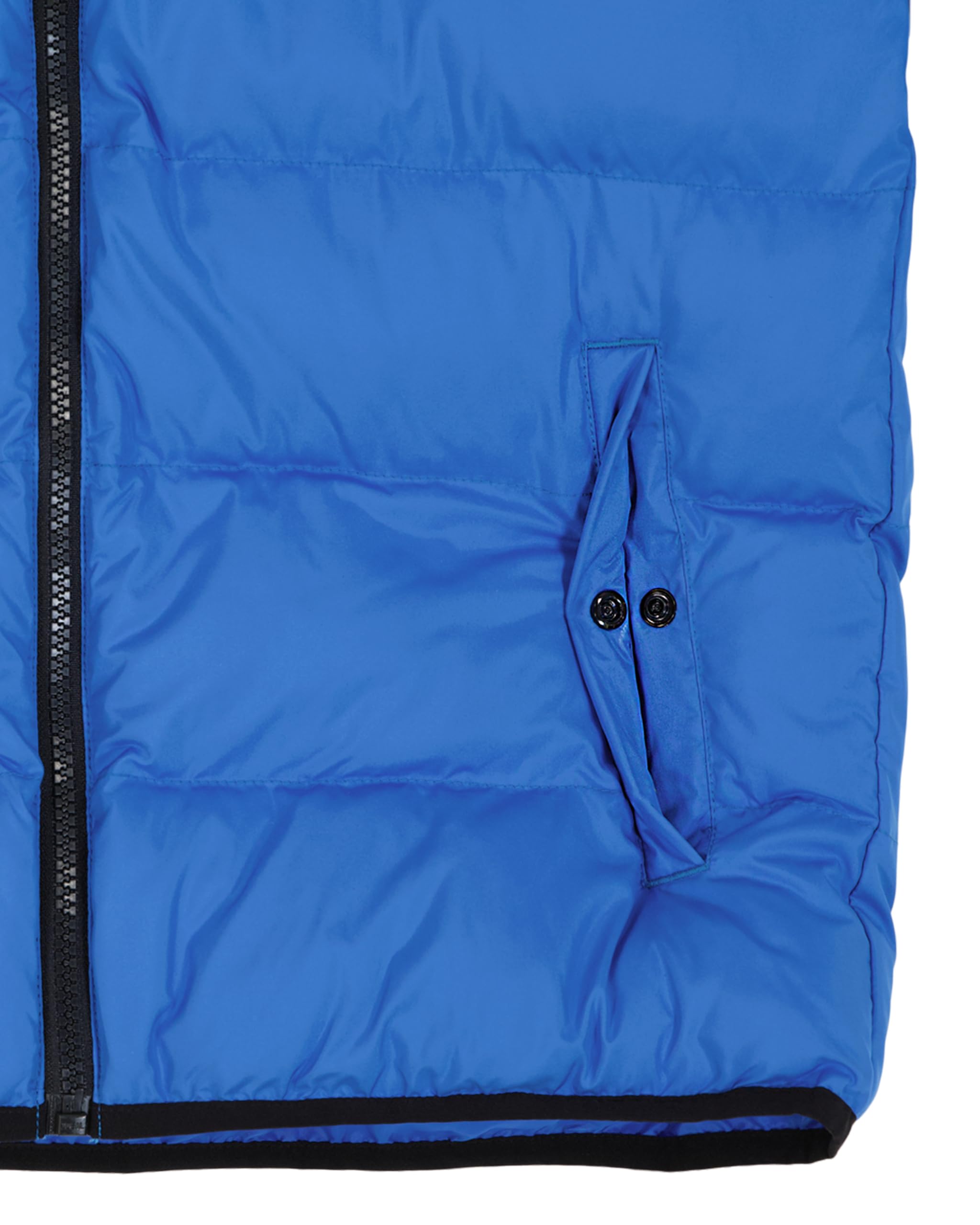 Under Armour Giacca Piumino Pronto Colourblock per Bambino con Tecnologia UA Storm – Invernale Calda e Leggera con Cappuccio, Tasche con Bottoni a Pressione, 6–14 Anni