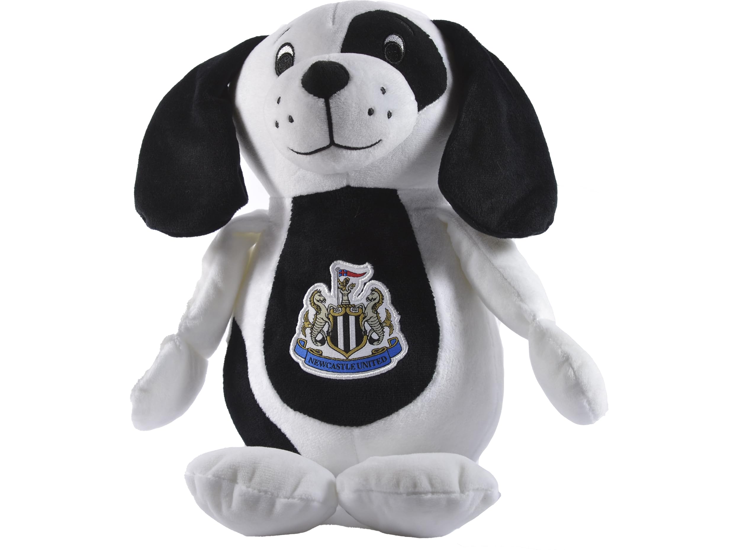 Newcastle United Yappy Dog Plush Toy, Black and White, 25 cm, Official Licensed Football Club Merchandise