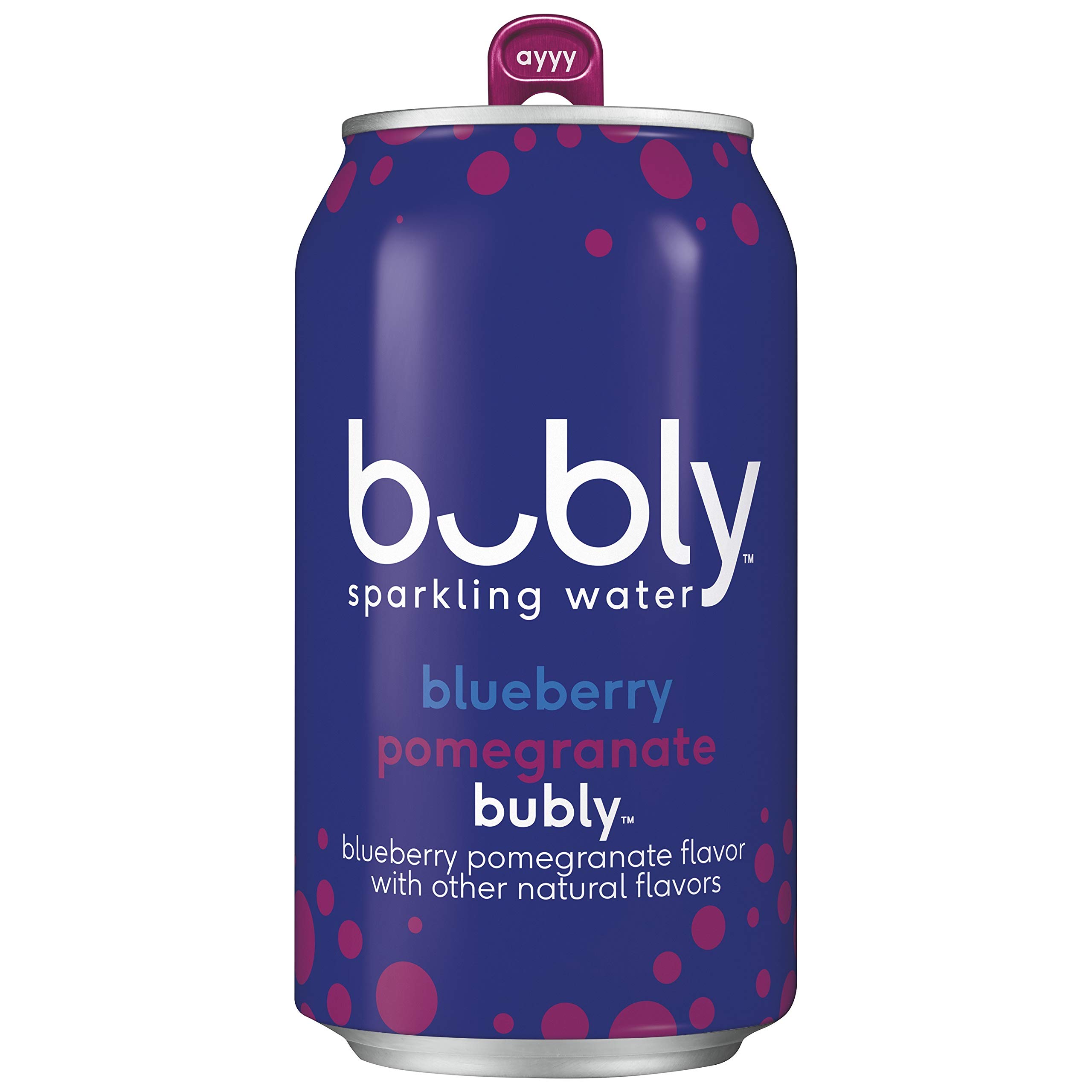 bubly Sparkling Water, Blueberry Pomegranate, 12 fl oz Cans (8 Pack