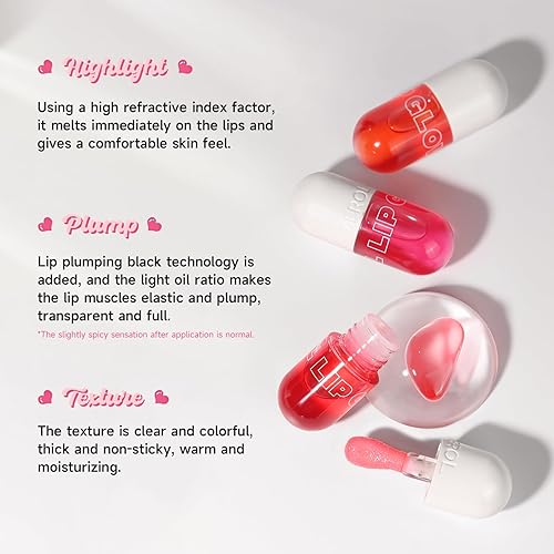 Miniatura 4 de Honeyouth Lip Plumper Lucid Dream Essence Lip Glow Oil Aquaphor Lip Gloss Para Mujeres Buxom Lip Makeup Tinted (02#Grapefruit)