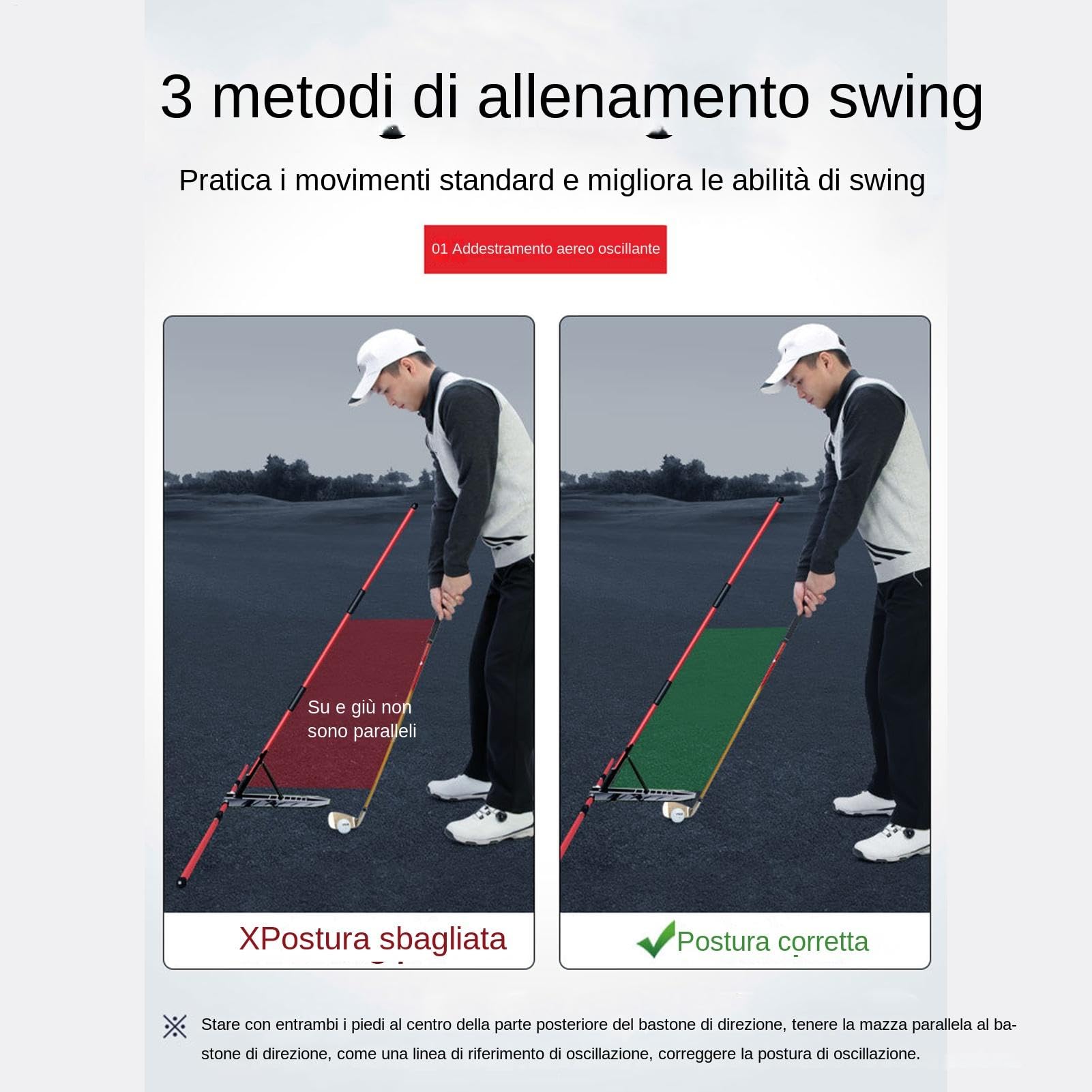 Golf Alignment Sticks, Professional Swing Training Aid, Foldable Fiberglass Alignment Rods, 1.05x1.05cm Black Red