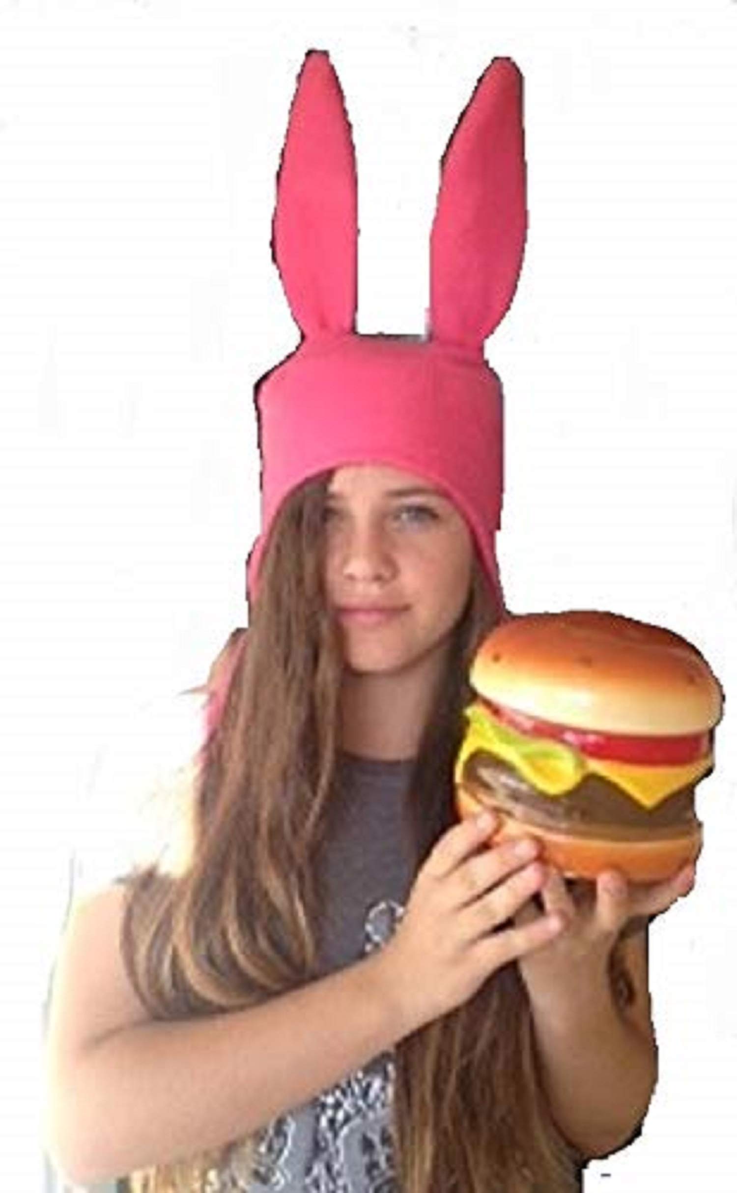 Bob's Burgers Louise Belcher Pink Bunny Ears Hat Size: Large (24" Circumference - See Picture #3 for Measuring Instructions) Size Small, & Medium Available (Message me for Size Preference)
