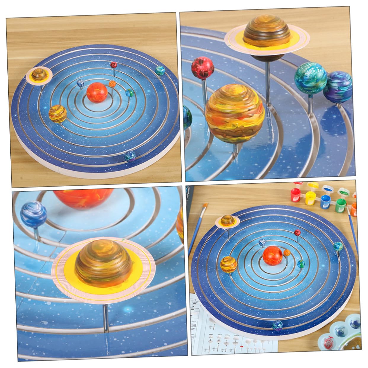 Kit de Pintura y Montaje Planetas Sistema Solar Juguete Educativo para Manualidades DIY Decoración Infantil