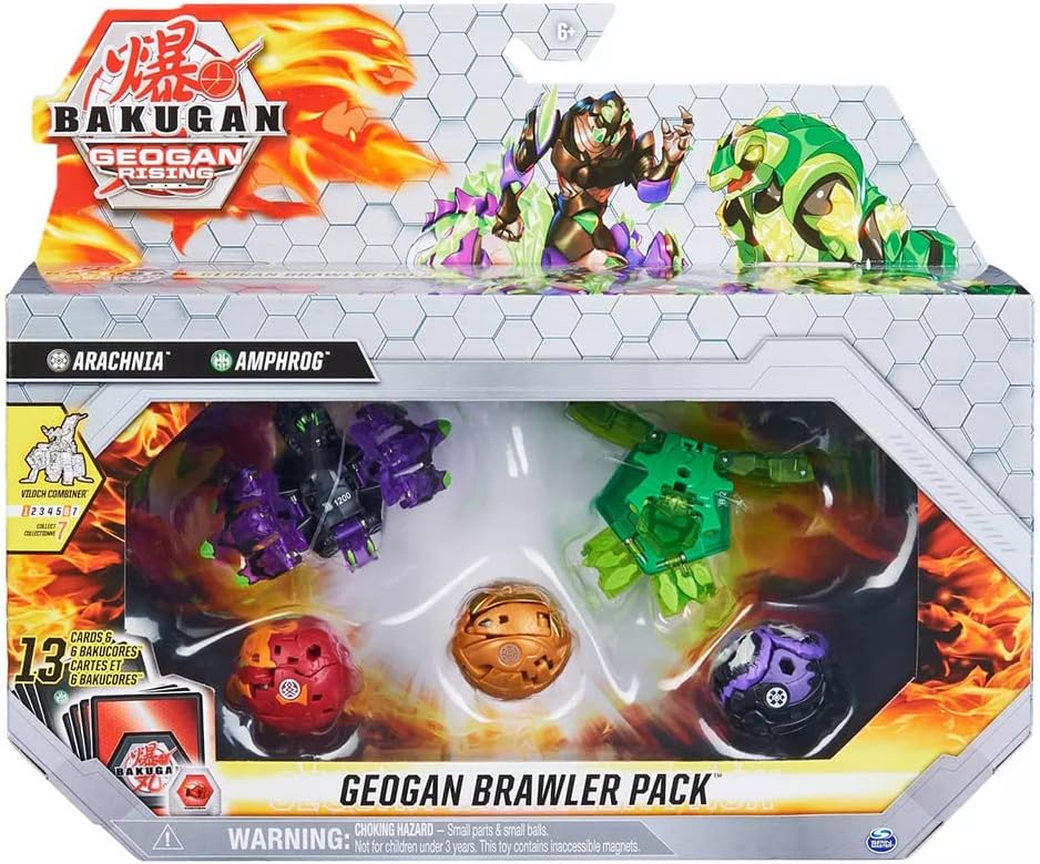 Bakugan Geogan Rising - Aquos Babadrill Geogan, Action Figure Collezionabile Con Carte, Parte 5/7 Per Viloch - 2