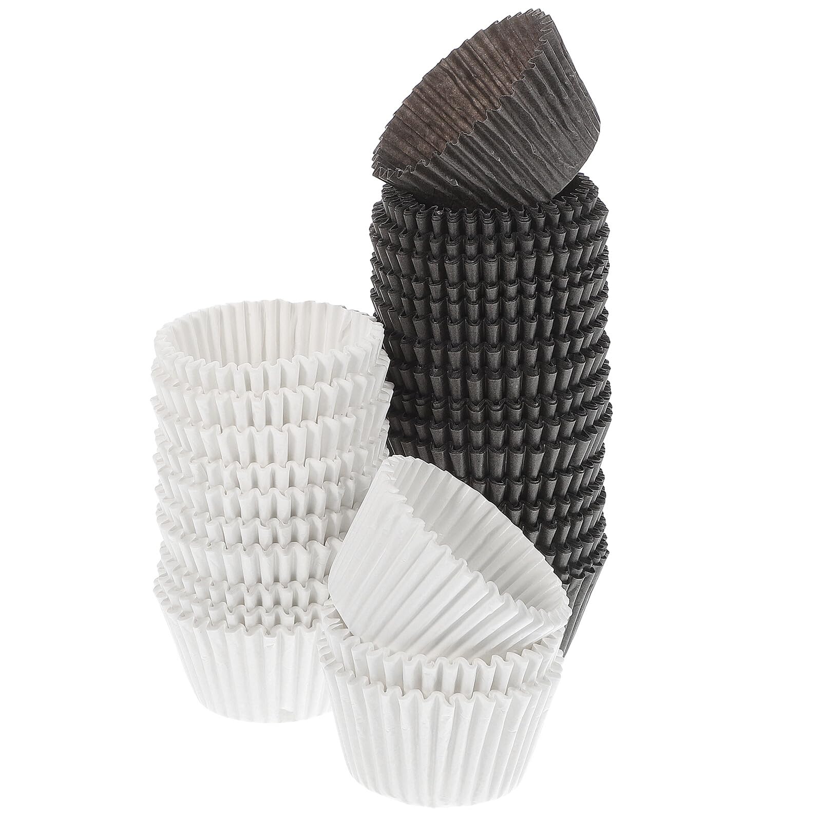 1000 piezas Moldes Grandes de Papel para Cupcakes y Muffins Resistentes Mixto y Marrón para Fiestas Bodas y Repostería sin Olor ni Grasa
