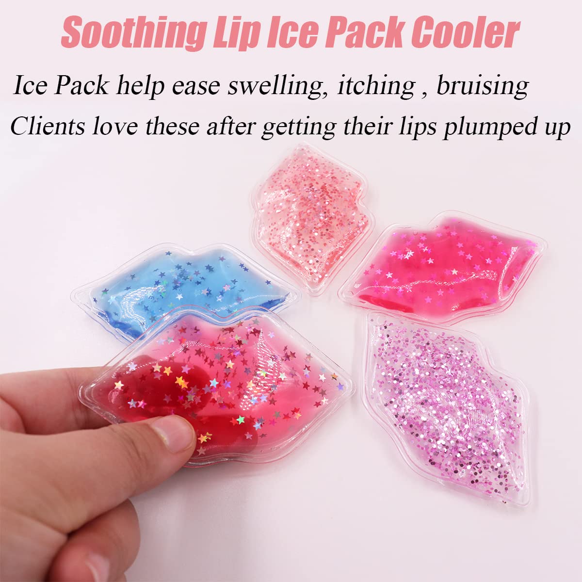 Buy HI FINE CARE Lip Ice Pack for Cosmetic (5 Pack) Lip Shape Gel Ice