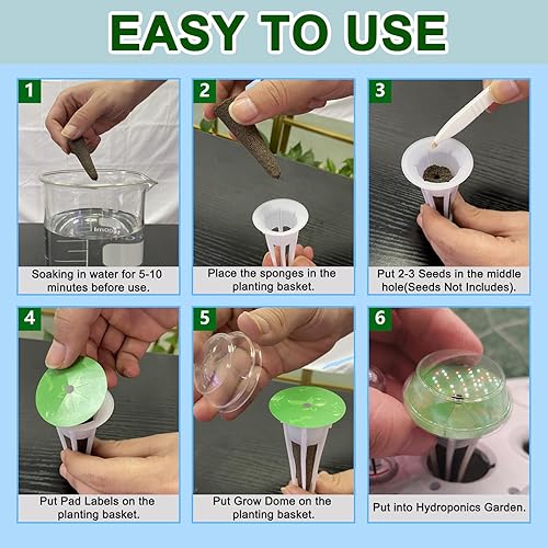 Miniatura 8 de Kit de cápsulas hidropónicas de 161 piezas para aerogarden y sistema de cultivo de todas las marcas, kit de cultivo de cualquier cosa con 40