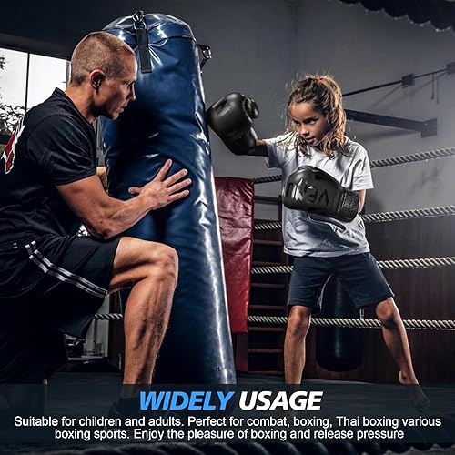 Miniatura 5 de Inmorven Boxing Gloves, Pro Training Sparring, Muay Thai MMA Kickboxing, Men Women, Heavy Punching Bag Focus Mitts Pads Workout, Ventilated Palm