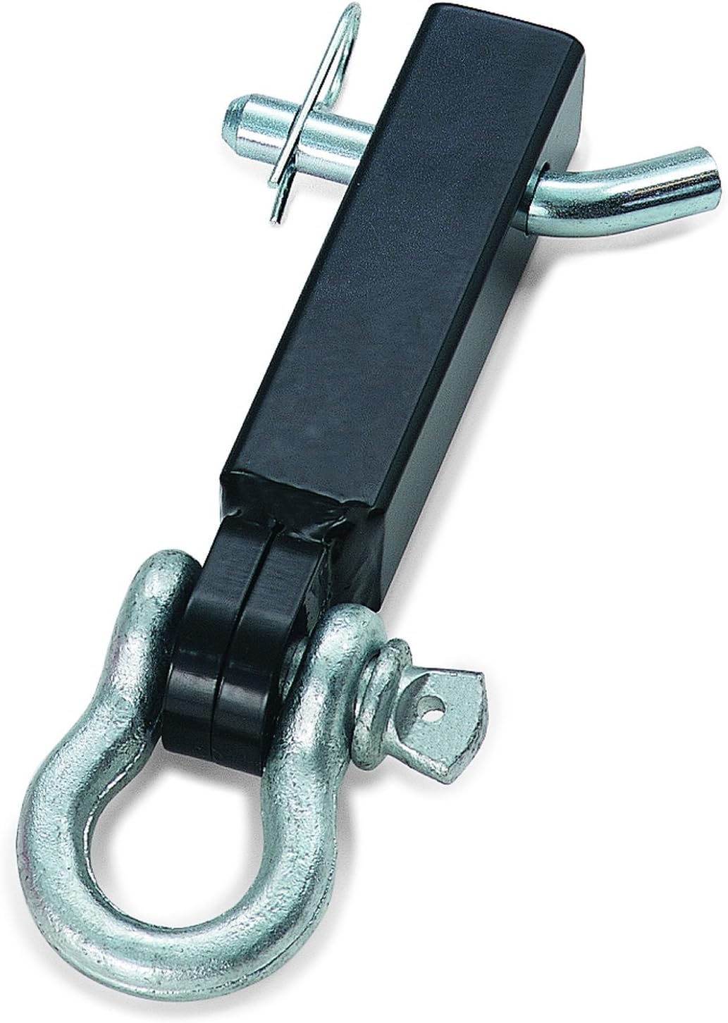 WARN 62041 Steel Receiver Shackle Bracket D-Ring Mount , BLACK