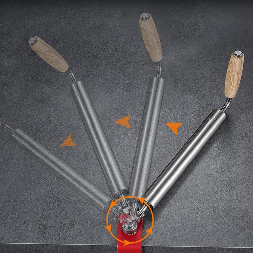 Adjuble inless Rodillo de acero semiautomático para masa para galletas, pizza, panqueques y pastelería, fácil de usar (tamaño: 2,2 cm)