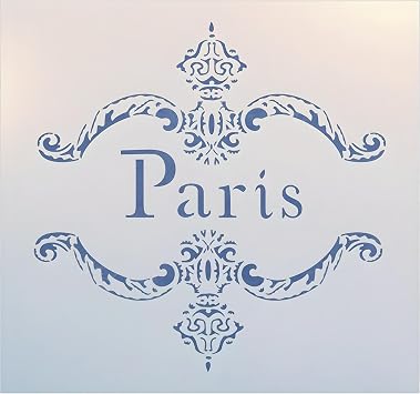 Paris Frame Stencil - 10" x 9" French France Country Stencils Deco Art Painting DIY Craft Plastic Wall Stencil Home Decoration French words reusable Mylar template - The Artful Stencil