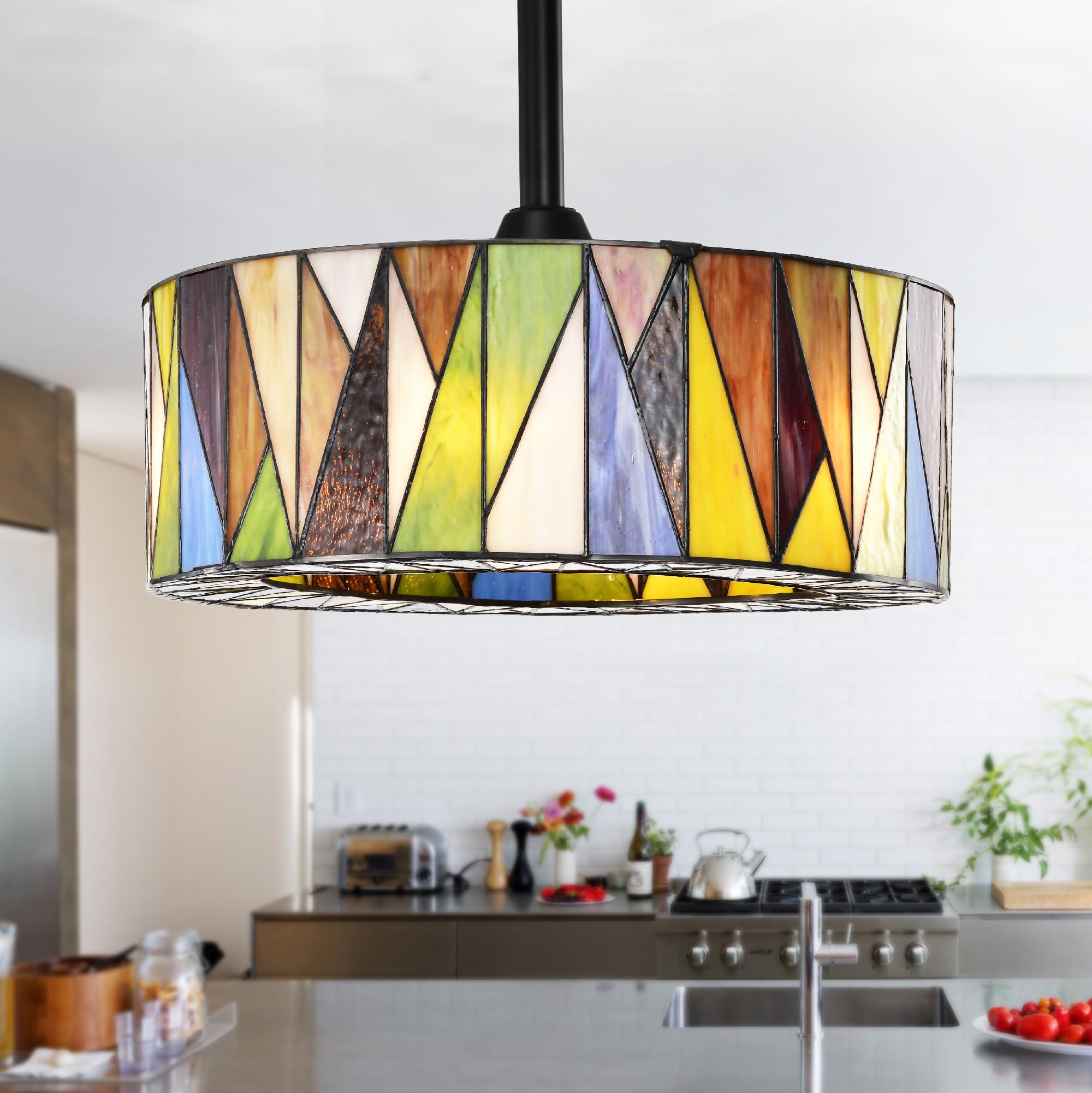 Home Accessories Svenja Black Lighted Ceiling Fan with Multi