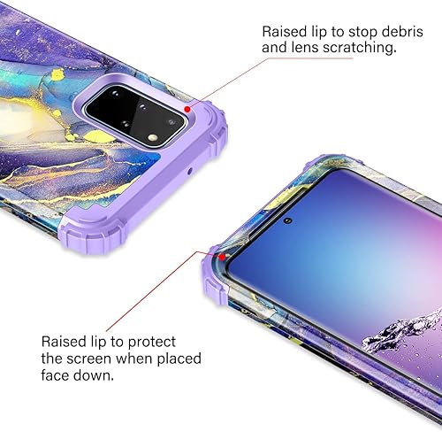Miniatura 4 de Rancase Funda para Galaxy S20 Plus, tres capas de alta resistencia a prueba de golpes, protección de plástico duro+funda protectora de goma de