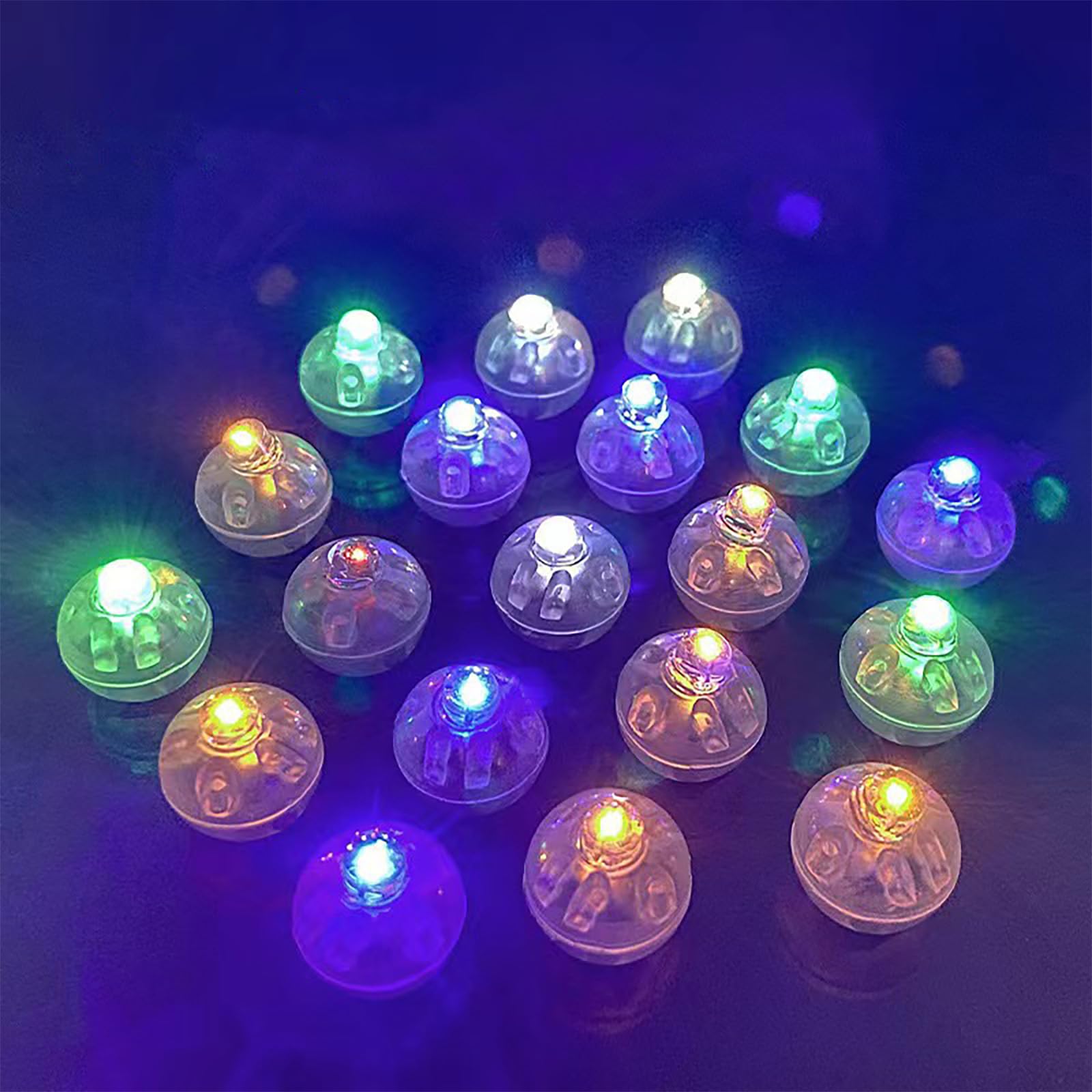 TazweeqColorful Balloon Lights, Waterproof Mini Balloon Lights with Long Standby Time, Round LED Flashing Lights for Paper Lantern Balloon Parties, Festivals, New Year and Christmas Deco