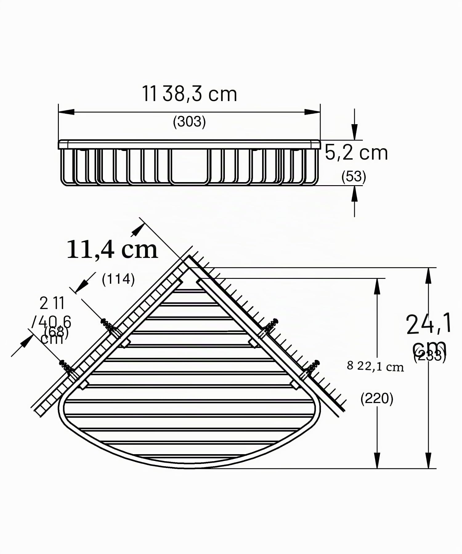 GROHE Start Cosmopolitan - Seifenkorb (Material: Metall, für Eckmontage, inkl. Schrauben und Dübel), chrom, 41172000