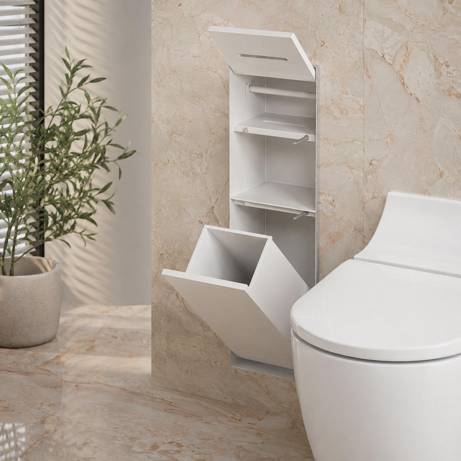 Portarrollos De Papel Higiénico Oculto, Acero Inoxidable, Armario De Baño