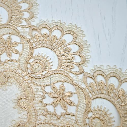 Miniatura 6 de Mantel de café para sala de estar, mantel de encaje bordado para sala de estar, mantel de encaje para el hogar, comedor, mesa de café, decoración de