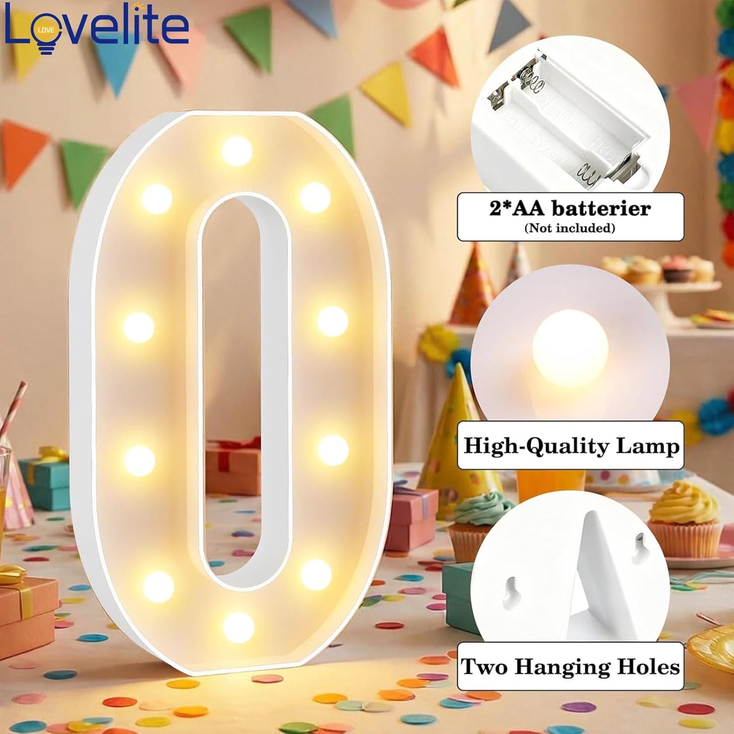 Graduation Decorations 2026, Larger 12.6in Tall 2026 Marquee Light Up Numbers Graduation Party Decor, LED Number Lights Class of 2026 Party Supplies for High School Senior College -Warm White