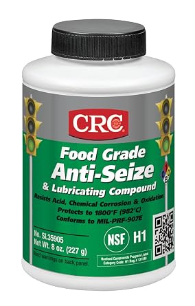 CRC Food Grade Anti-Seize & Lubricating Compound, 8 Wt Oz, Pack of 12, SL35905CS