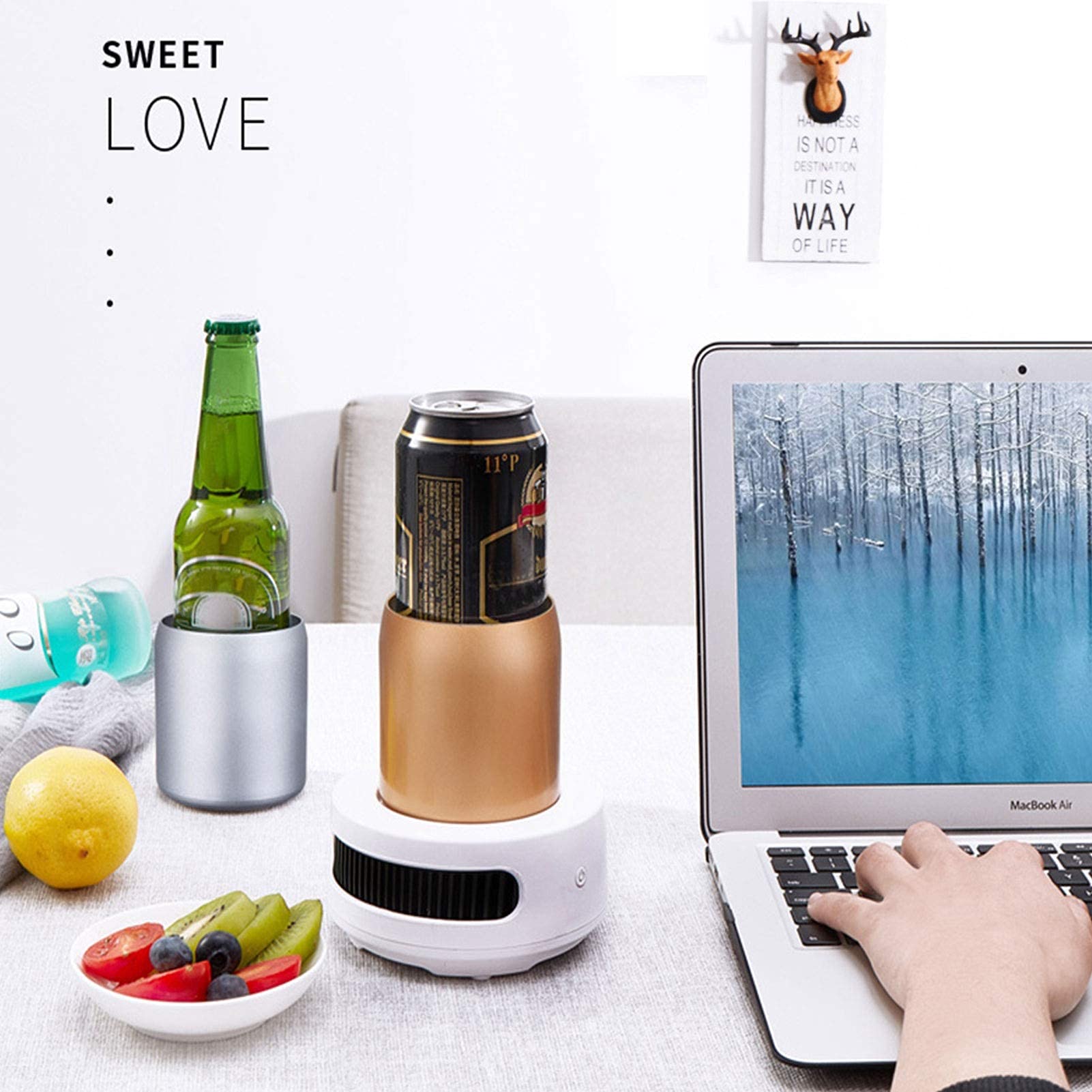 Portable Ice Maker, Countertop Small Ice Cube Maker,Easy To Use Smart Refrigeration Quick Ice Making,For Home on Fridge.com - View 3