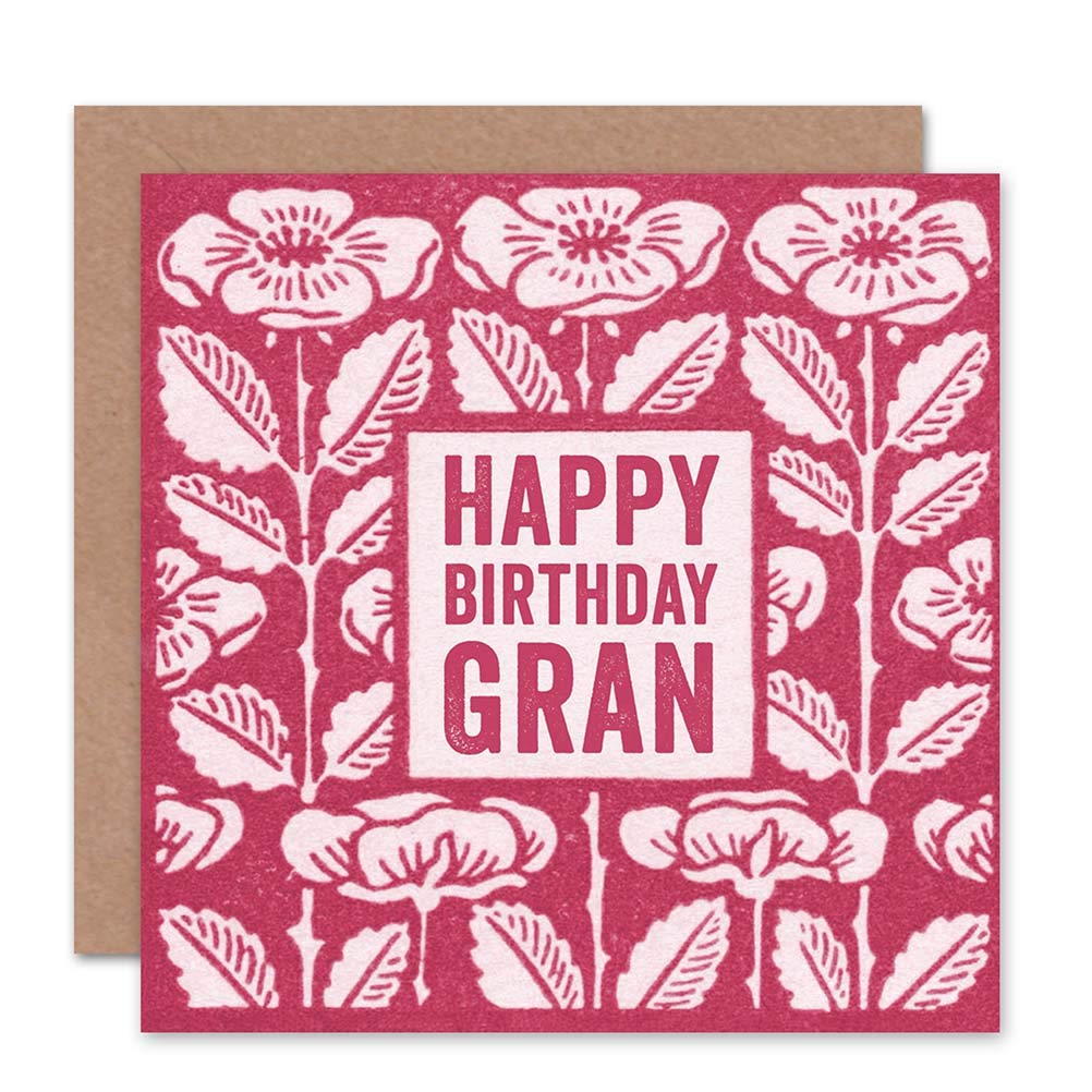 Wee Blue Coo Blue Wee Coo Birthday Happy Gran Granny Faded Rose Design Gift Sealed Greeting Card Plus Envelope Blank Inside