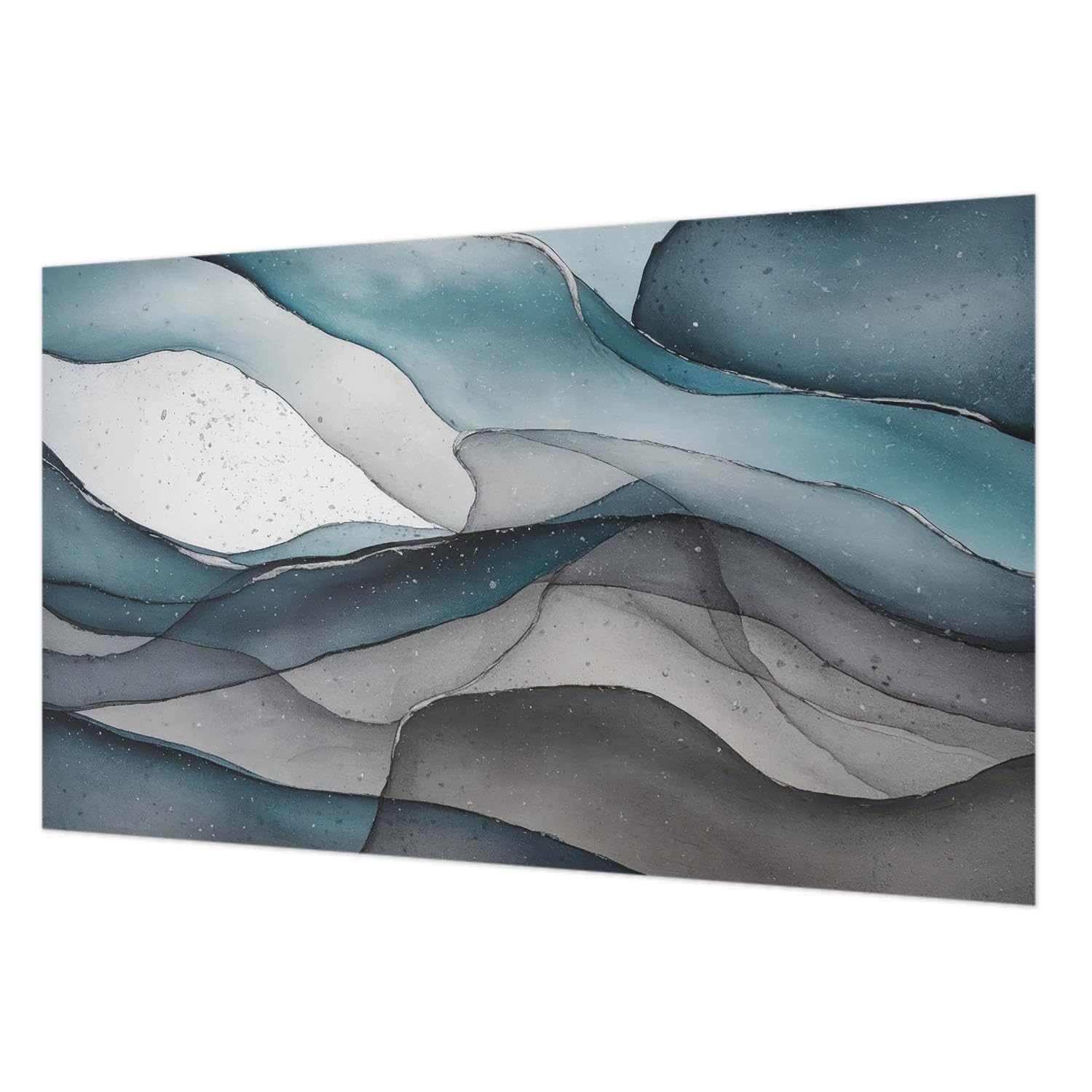 Décoration salon moderne avec le papier peint vagues colorées intissé pour chambre