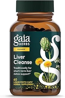 Liver Cleanse - Liver Health Support Herbal Supplement with Milk Thistle, Burdock, Turmeric Curcumin, Dandelion, and More - 60 Vegan Liquid Phyto-Caps (30 Servings)