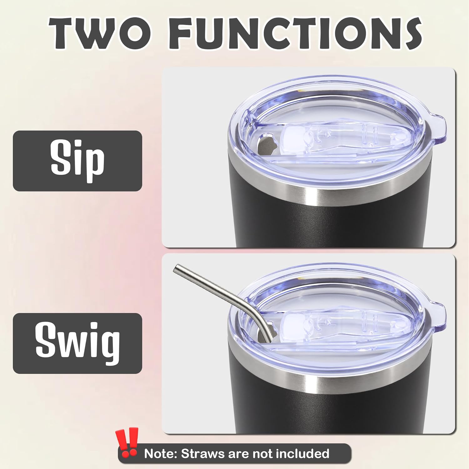 20oz Tumbler Bulk Stainless Steel Tumbler Cup with Lid Vacuum Insulated Double Wall Travel Mug, Durable Powder Coated Travel Coffee Tumbler Mug for Hot & Cold Drinks, Black,8 Pack - Image 7