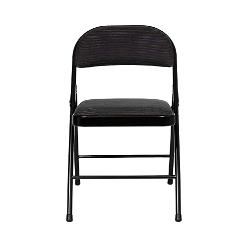 Miniatura 17 de OEF Furnishings OEF970 Series - Sillas plegables acolchadas de tela de alta calidad, asiento y respaldo acolchados cómodos para salas de Marrón