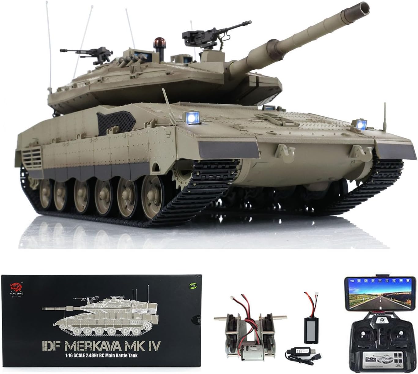 TOUCAN RC HOBBY Henglong 3958 1/16 RC Tanks IDF Merkava MK IV Standard Edition FPV Models BB Airsoft That Shooting BB Bullets