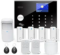 Sistema De Alarme Com Alerta Aplicativo Telefone, Segurança Residencial Wi-Fi Faça Você Mesmo, Kit 12 Peças Detector Movimento, Sensor Porta, Controle Remoto, Sirene, Compatível Alexa E Googl