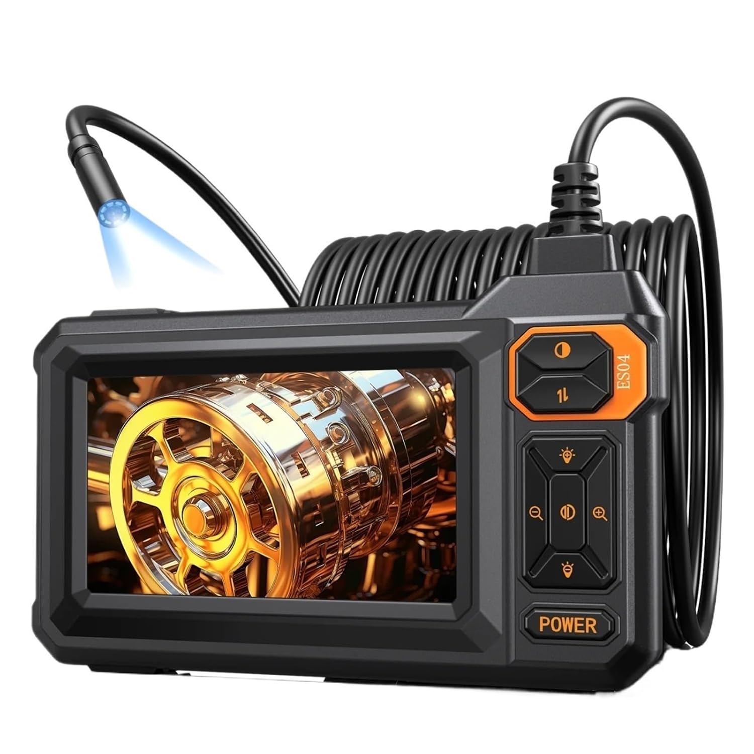 4.3 Inch Industrial Endoscope Camera HD1080P 16.5TF Single Lens Pipe Inspection Borescope for Car Sewer Inspection Camera