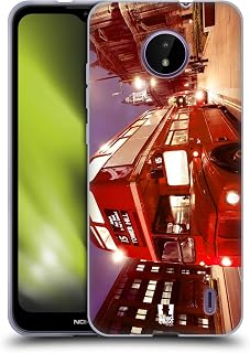 Head Case Designs Routemaster Double-Decker Red Bus London Transport Best Of Places Set 2 Soft Gel Case Compatible With Nokia C10 / C20