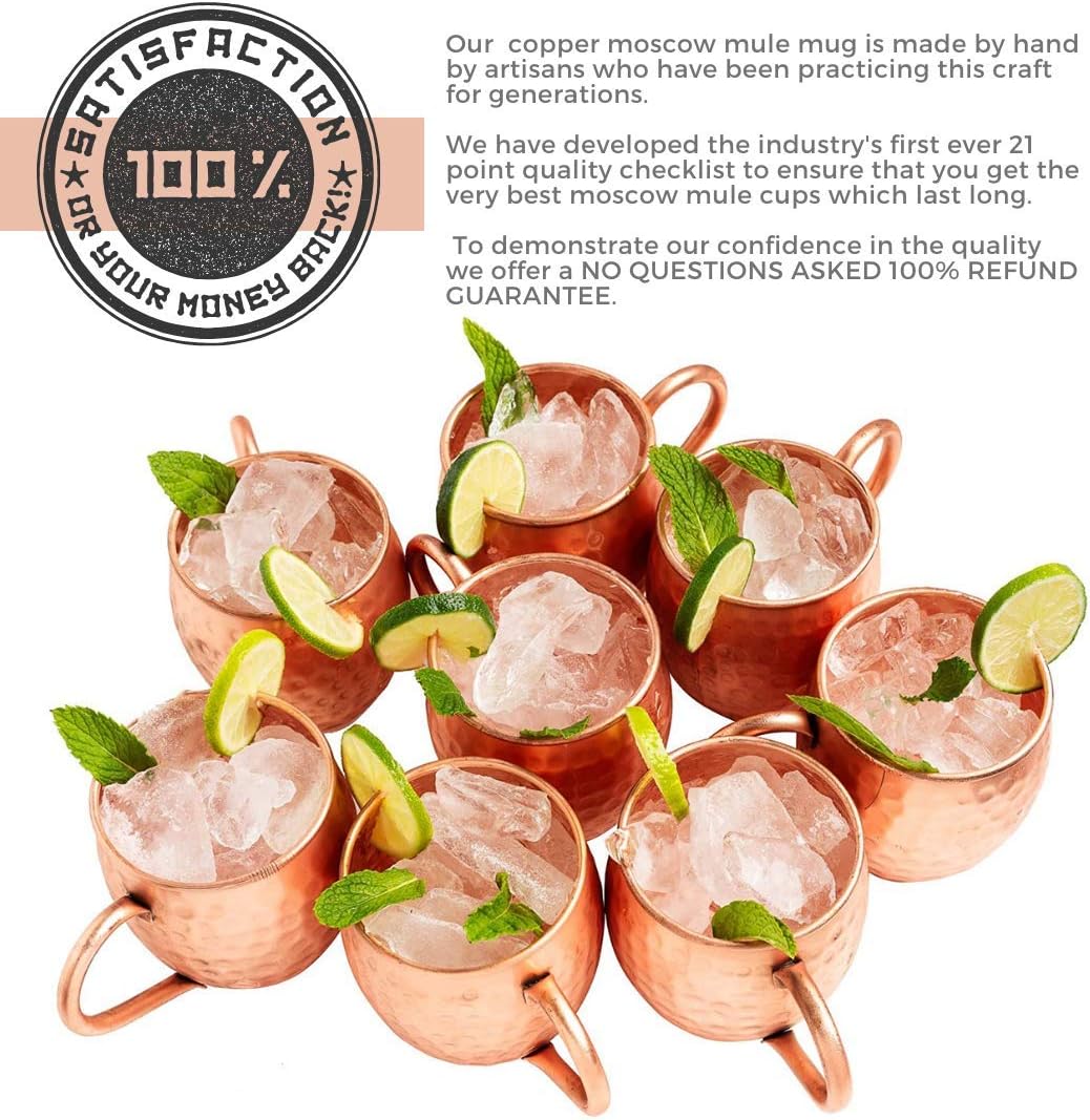Buу 1 gеt 1 🔥 Mule Science Authentic Moscow Mule Copper Mugs Set of 8 (16oz) | Solid Barrel 100% Copper Cups Set w/ 8 Straws, 8 Coasters & 1 Shot Glass | Handcrafted Tarnish-Resistant Food Grade Lacquer Coat Buу 1 gеt 1 Mule Science Authentic Moscow Mule Copper Mugs Set of 8 (16oz) | Solid Barrel 100% Copper Cups Set w/ 8 Straws, 8 Coasters & 1 Shot Glass | Handcrafted Tarnish-Resistant Food Grade Lacquer Coat