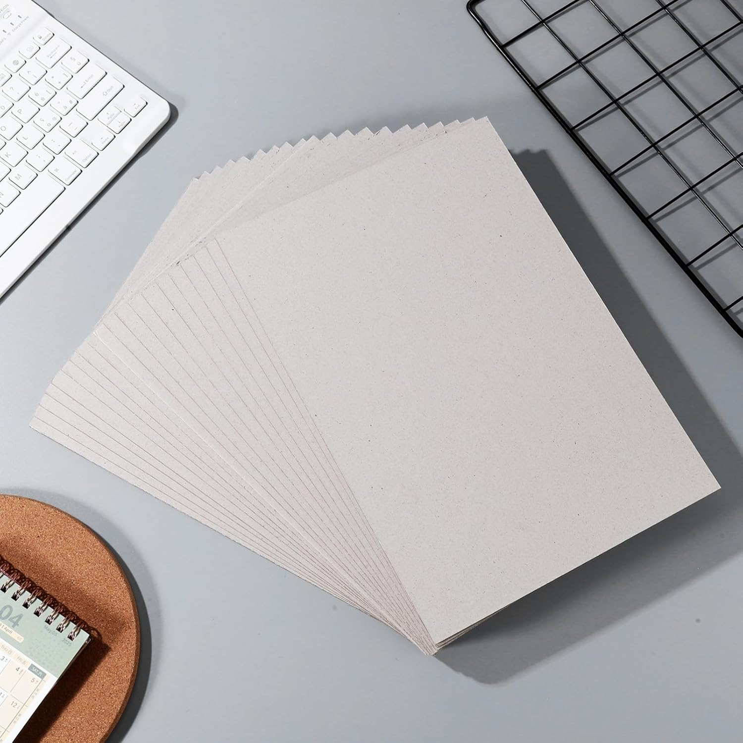 20sheets Heavy Duty Chipboard for Crafting Scrapbooking Bookbinding Thick Cardboard Paper for Projects Versatile Grey Chipboard