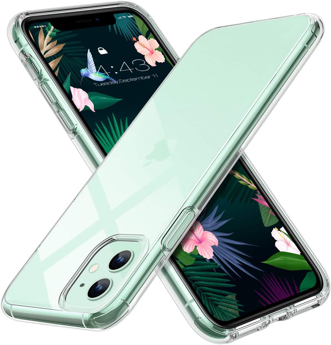 MILPROX iPhone 11 Case, Crystal Clear Thin Slim Shell Anti-Yellow Anti-Slippery Shockproof Protective Bumper Cover Case for iPhone 11 6.1 Inch (2019)-Clear