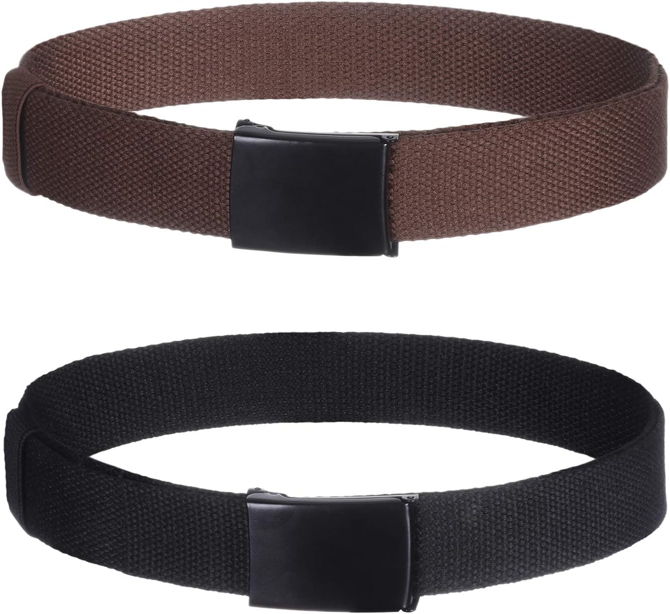 AWAYTR Boys Canvas Web Belts - 2PCS School Uniform Cotton Strap Belt Adjustable in Four Sizes Suitable for Girls - Image 5