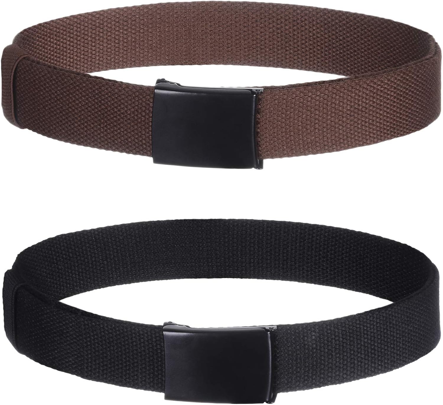 AWAYTR Boys Canvas Web Belts - 2PCS School Uniform Cotton Strap Belt Adjustable in Four Sizes Suitable for Girls: Clothing, Shoes & Jewelry