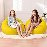 Vista 57 de Homguava Silla de Puf de 2 Pies: Pufs de 2' con Espuma de Memoria Rellenos, Cómodas Sillas de Puf Redondas con Funda de Terciopelo Holandés - Rosa