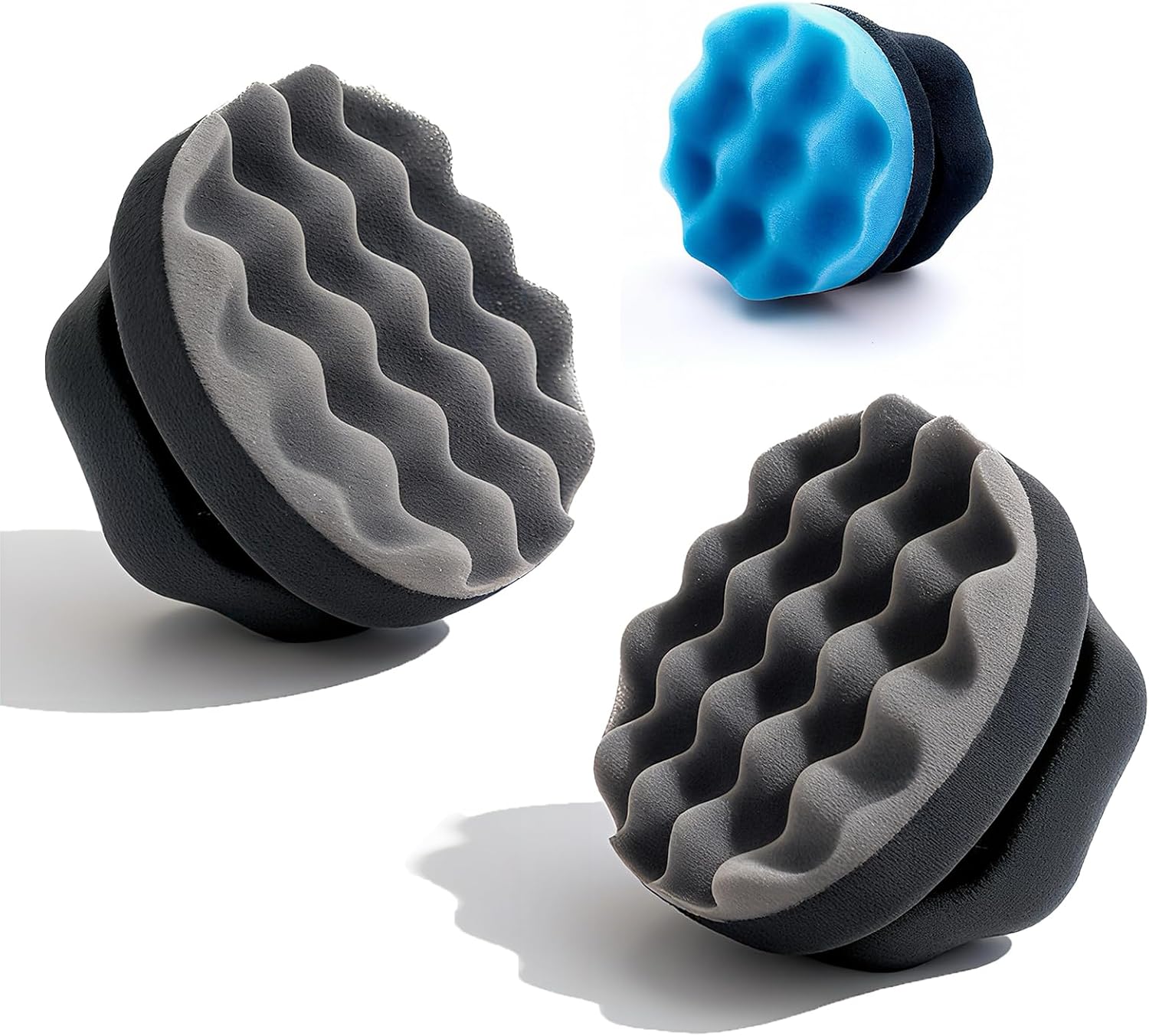 Car Detailing Tire Applicator, Hexagonal Grip Foam Pad for Tire Shine & Tire Cleaner Application, Reusable Car Cleaning Sponge Supplies for Car Tires, Wheels, Rims & Exterior Surfaces