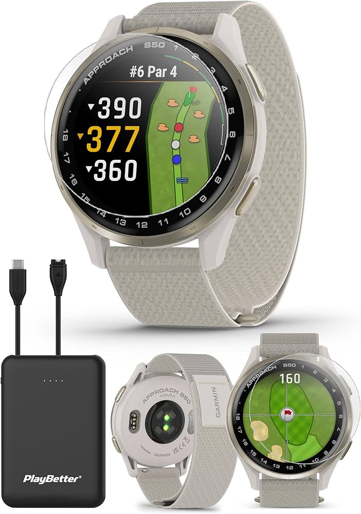 Amazon.com: Garmin Approach S50 (Cream Gold/Ivory) Golf GPS
