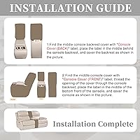 Vista 32 de Fundas 100% impermeables para sofá reclinable seccional, fundas para sofá reclinable en forma de L, funda para sofá seccional de esquina