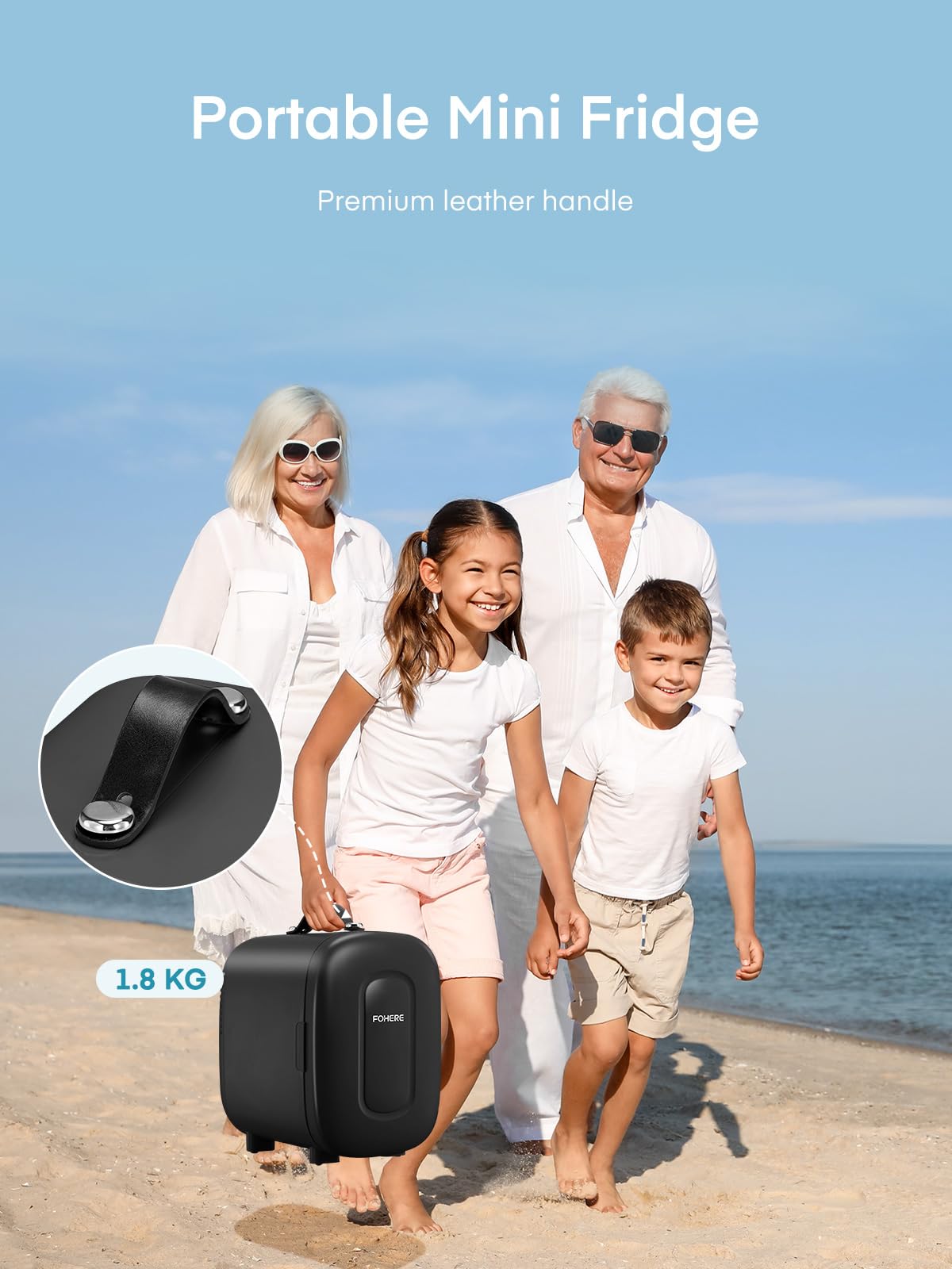 FOHERE Mini Frigo 2 in 1, Frigorifero Portatile da 5 Litri