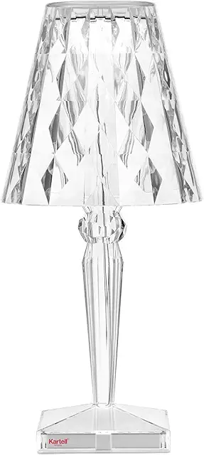 Kartell Lampa: Large Battery Table Lamp, Glass Clear, Dimmable