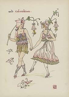 ARTTLBBS Famous Painting Wall Art Posters Picture Wall Decor Flowers From Shakespeares Garden by Walter Crane Classic Print Art for Home Decor 60x90cm