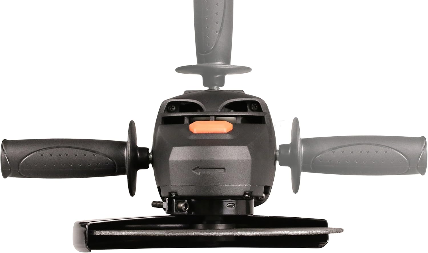 Ferm AGM1088 Angle Grinder in use, grinding a metal pipe.